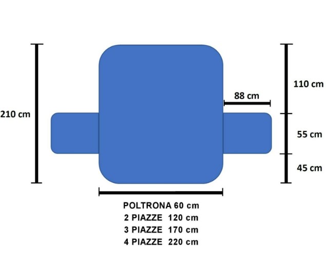 Copridivano trapuntato double face universale copri poltrona relax 1 2 3 4 posti